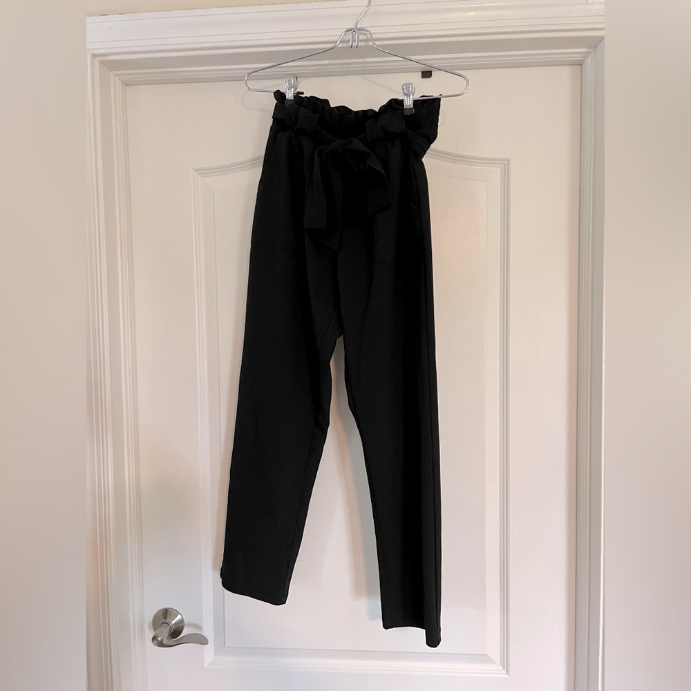 Black tie waist trouser